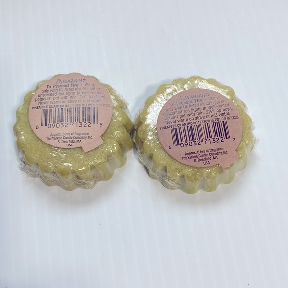 2 Yankee Candle Tarts PINEAPPLE CILANTRO NEW 0.8 oz each - Picture 4 of 5
